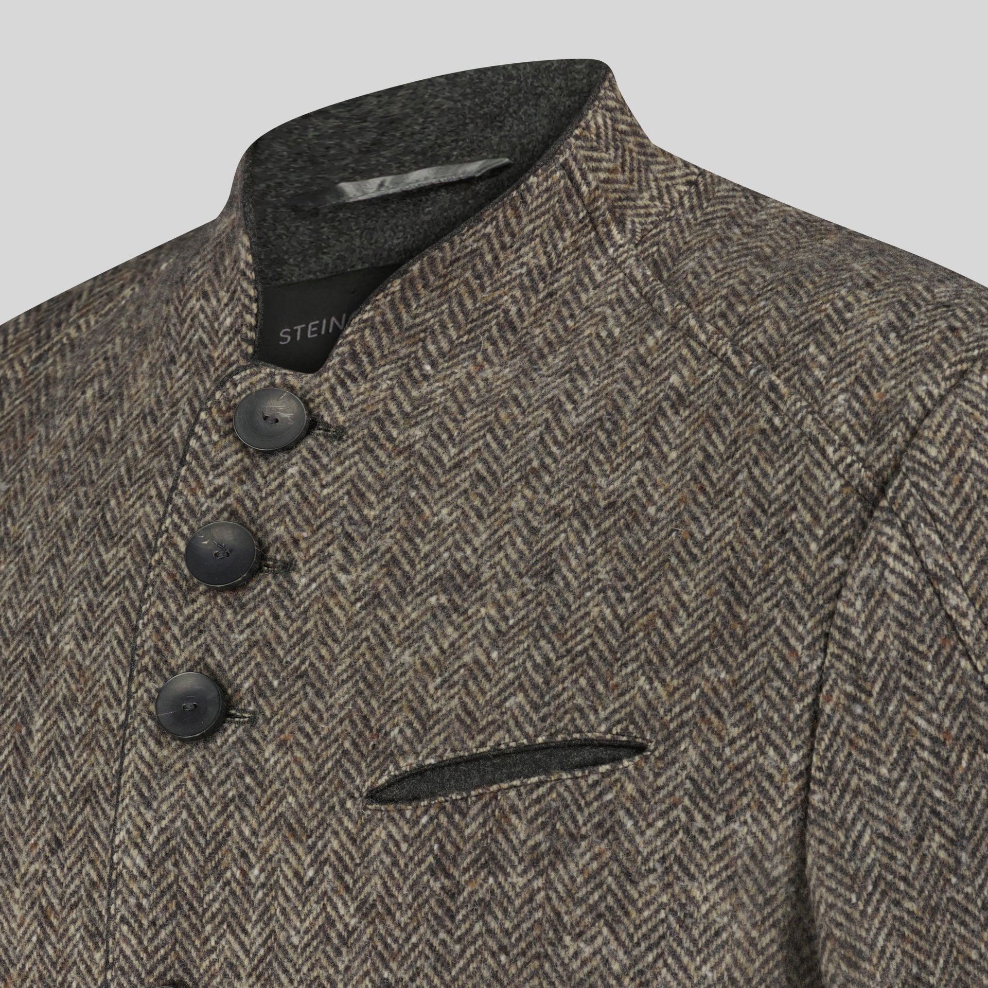 Janker Valentin, Fischgrat mokka/beige/grau