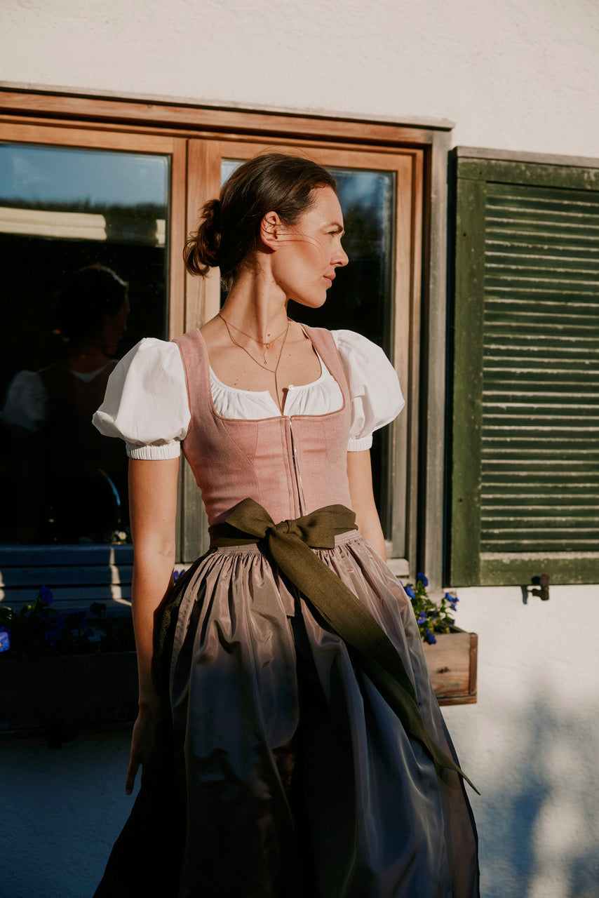 Dirndl Viola, rosa/oliv