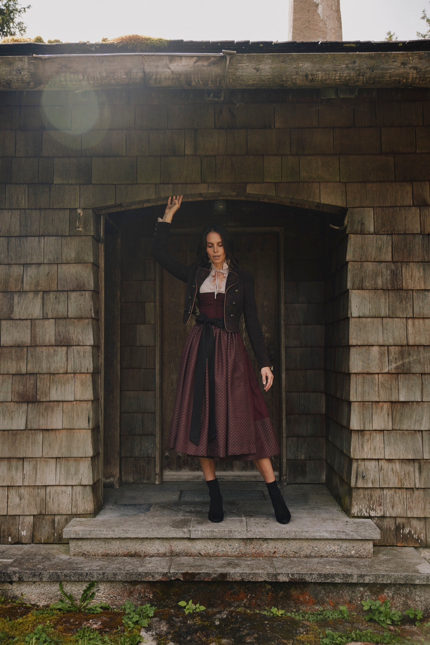 Lederjacke Manuela, bordeaux