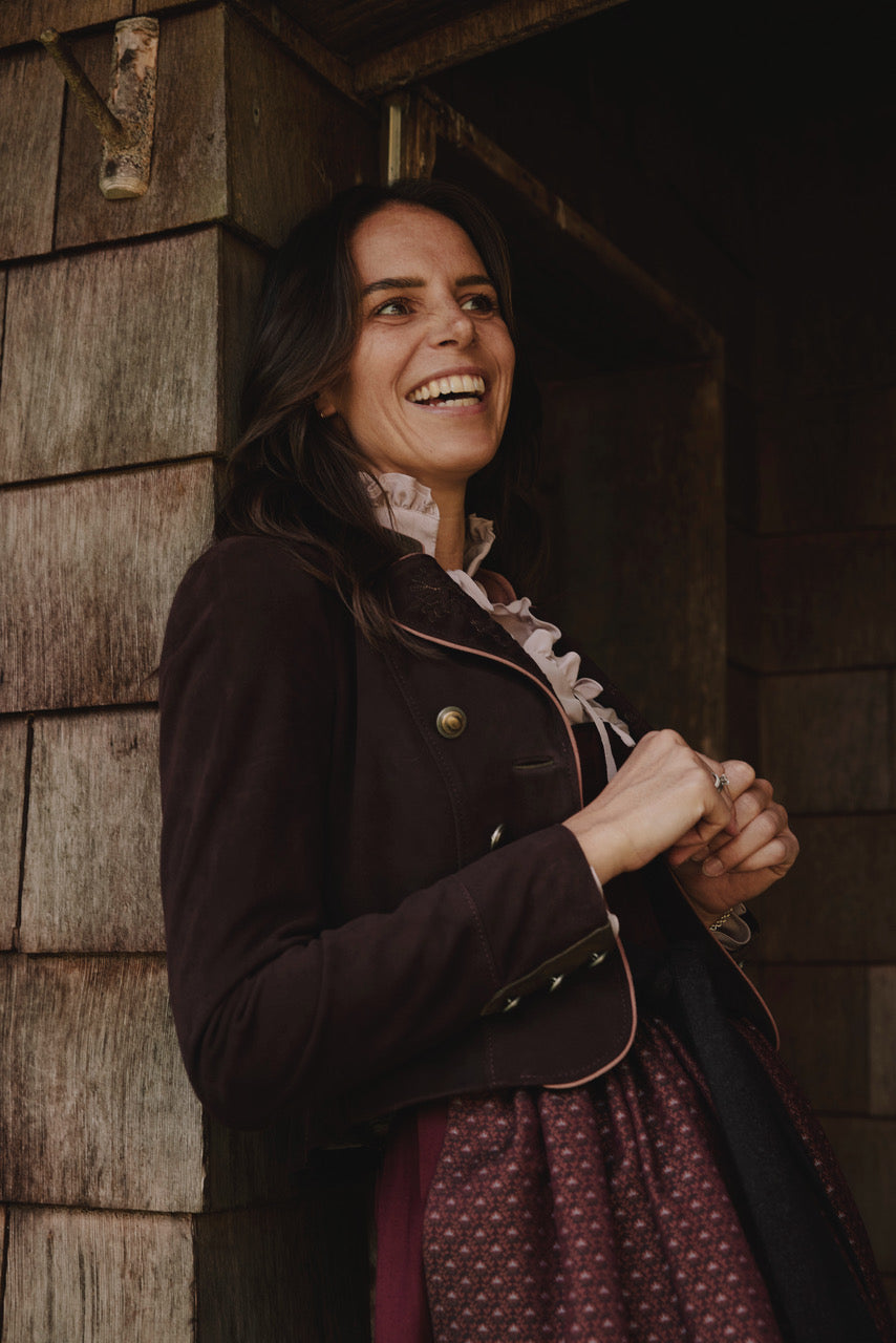 Lederjacke Manuela, bordeaux