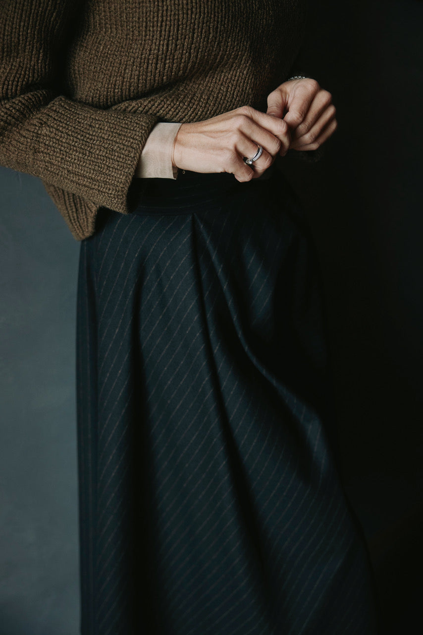 Rock Arntraud, dunkelbraun Nadelstreif