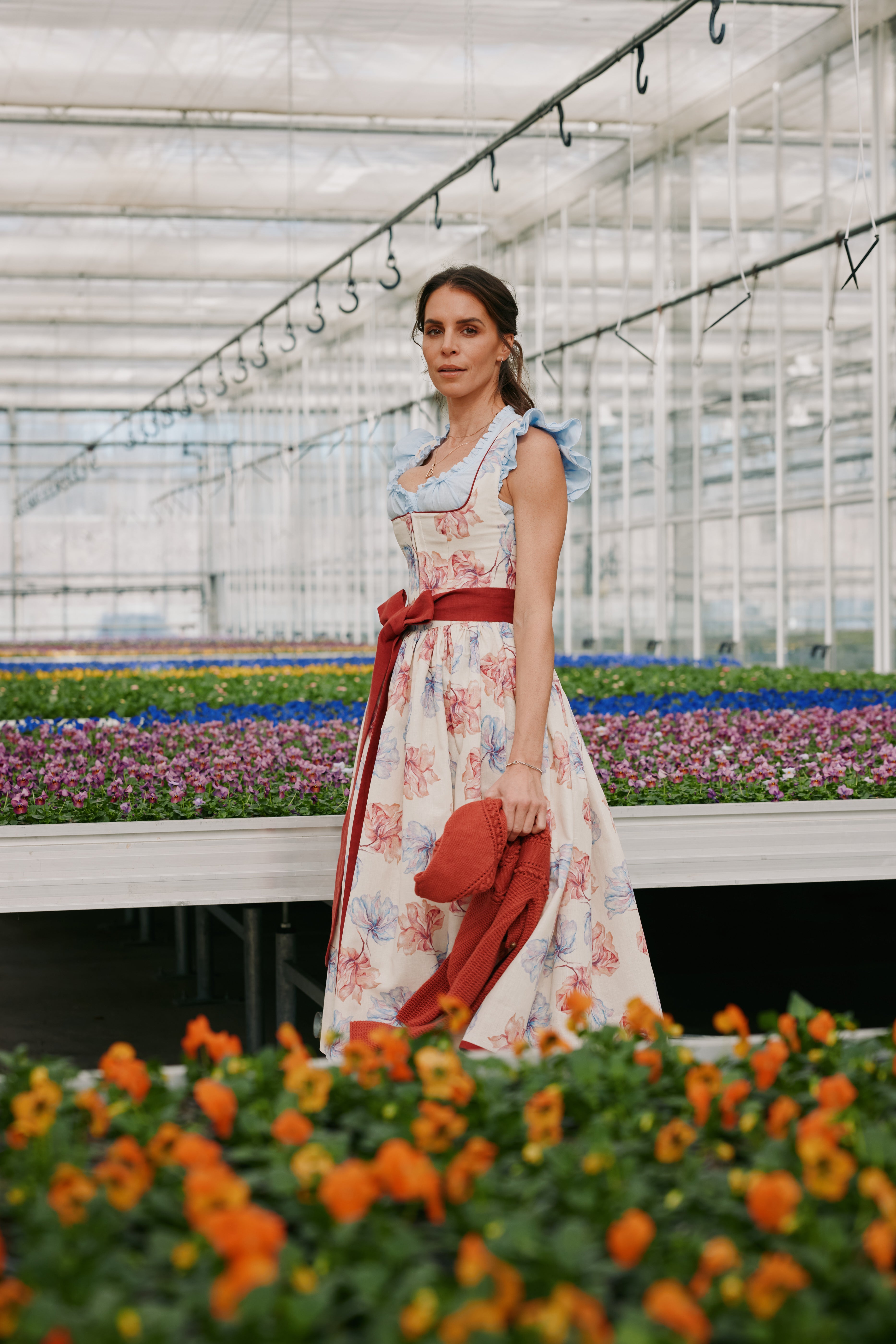 Dirndl Lili, floral gemustert