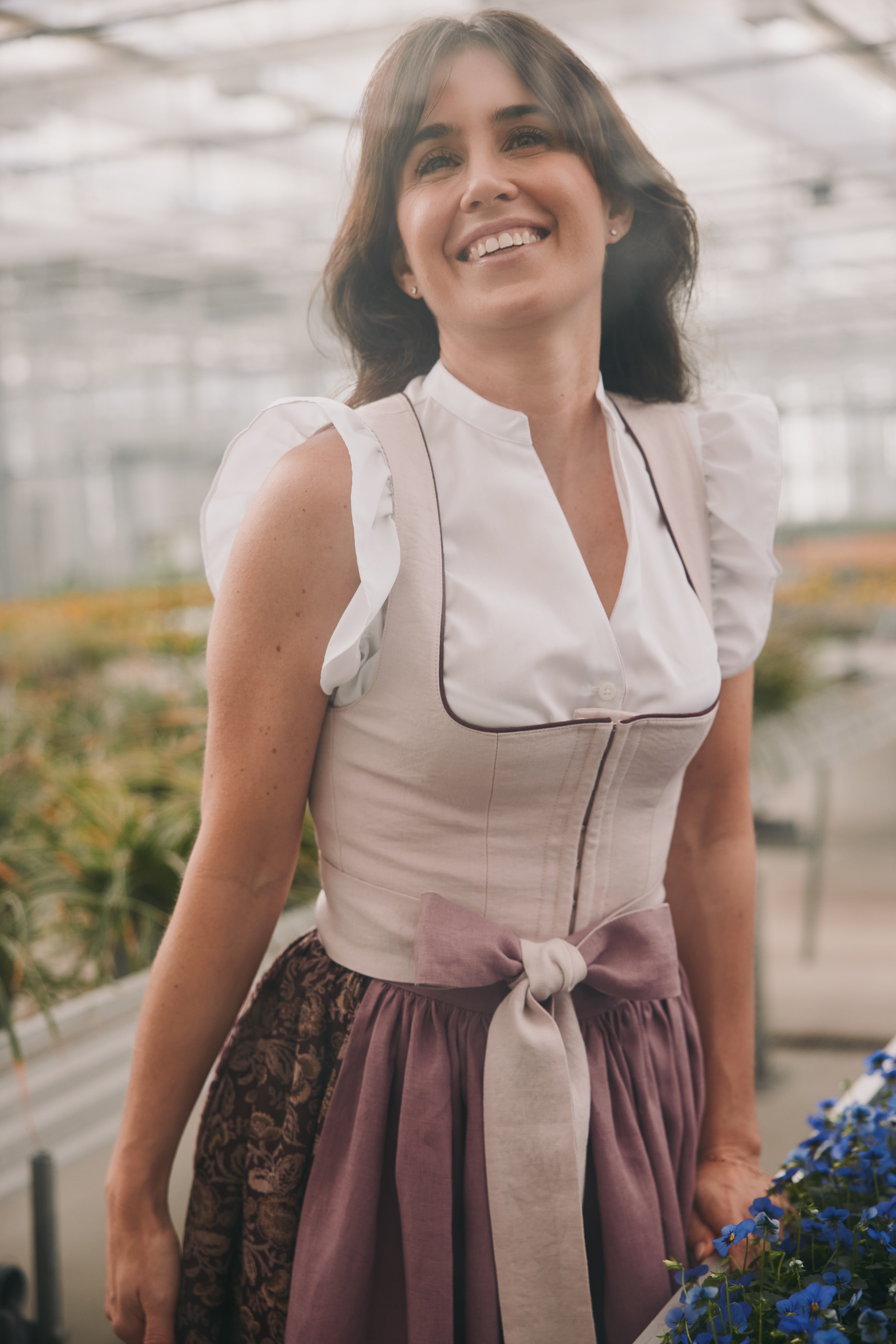 Dirndl Lydia, rosa/beere