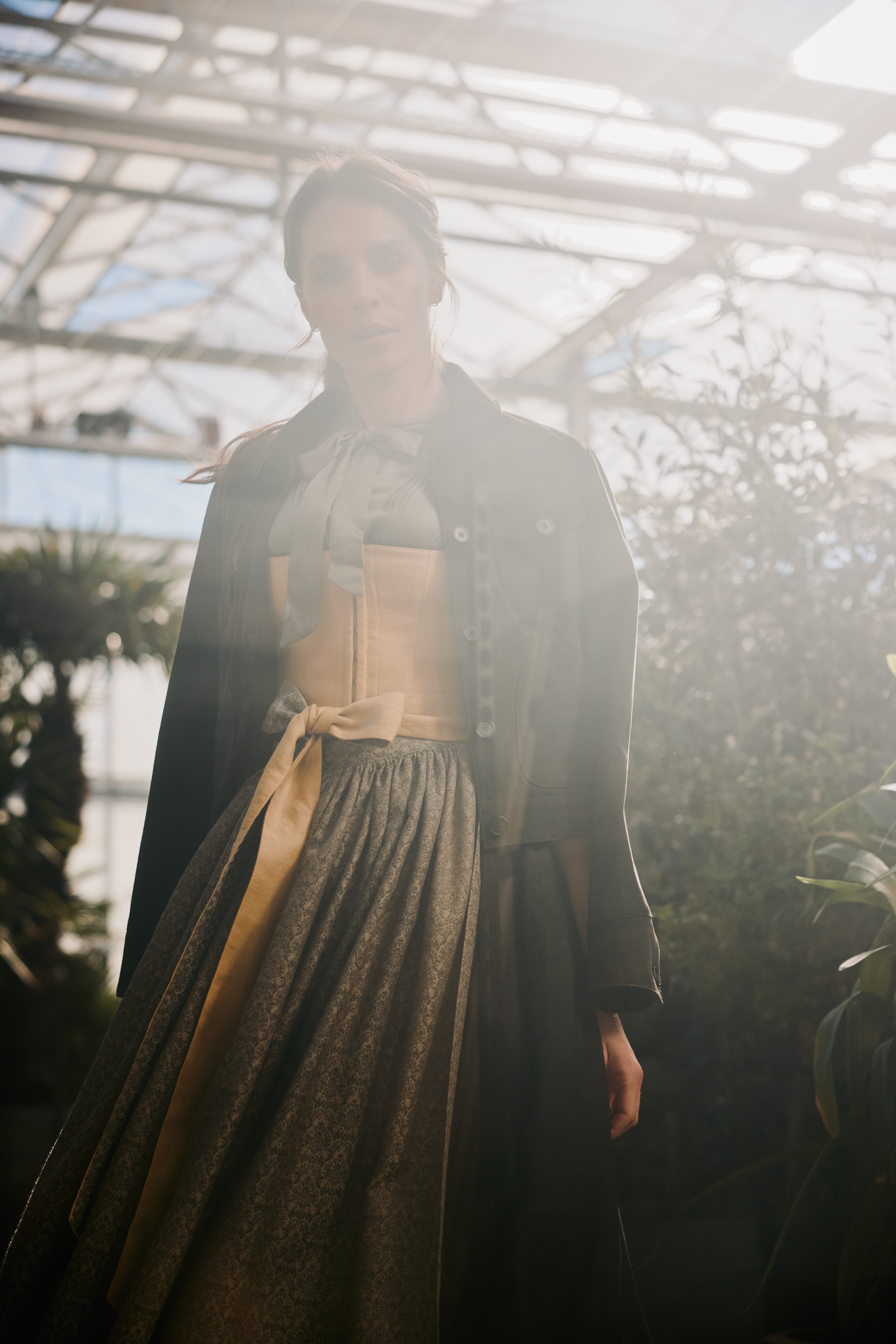 Dirndl Lydia, gelb/oliv