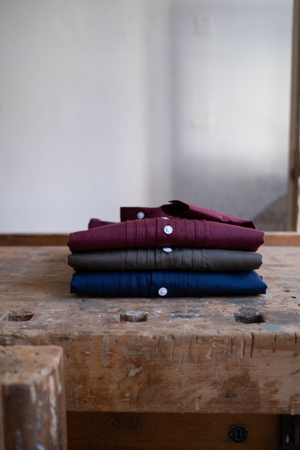 Leinenhemd bergblau, HundSansScho