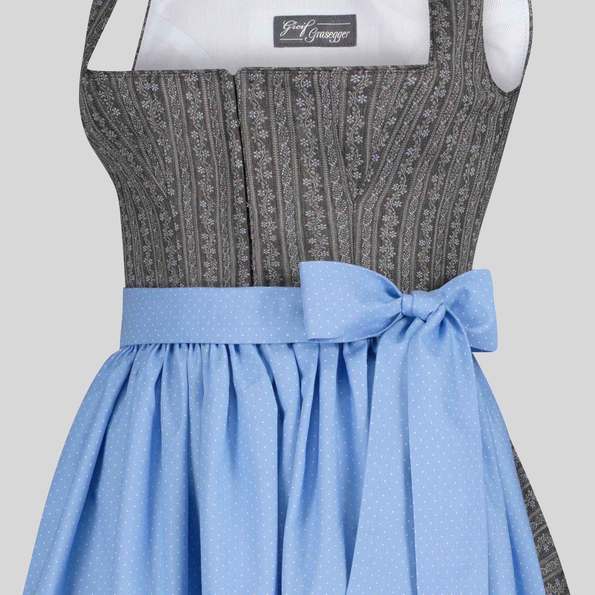 Dirndl Leni, grau gemustert
