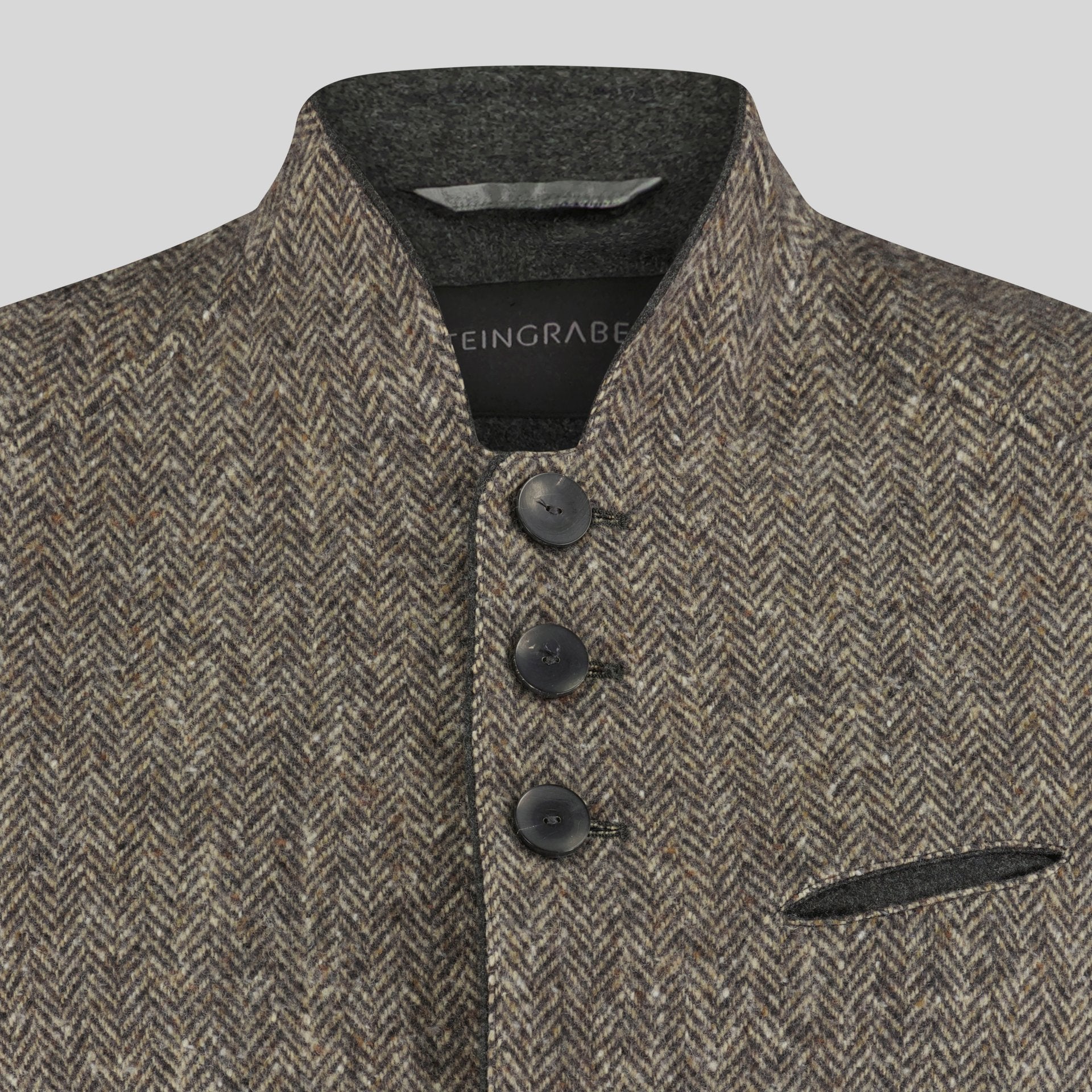 Janker Valentin, Fischgrat mokka/beige/grau