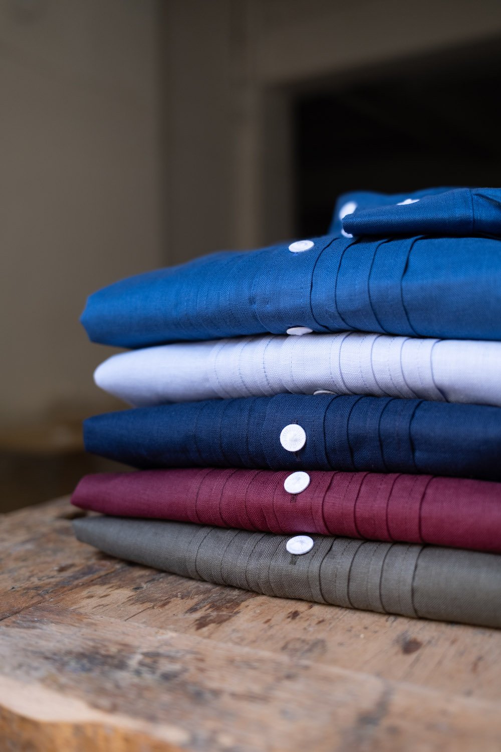 Leinenhemd bergblau, HundSansScho