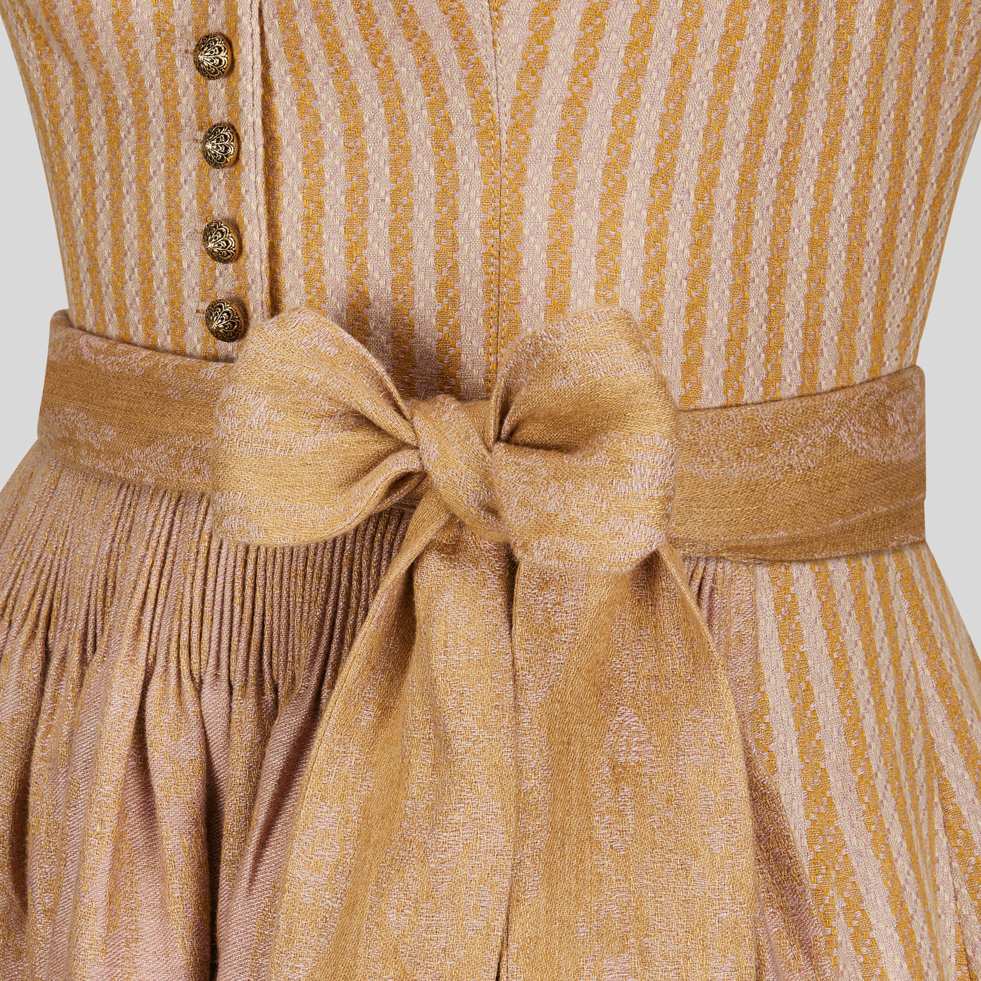 Dirndl Monika, gelb/altrosa