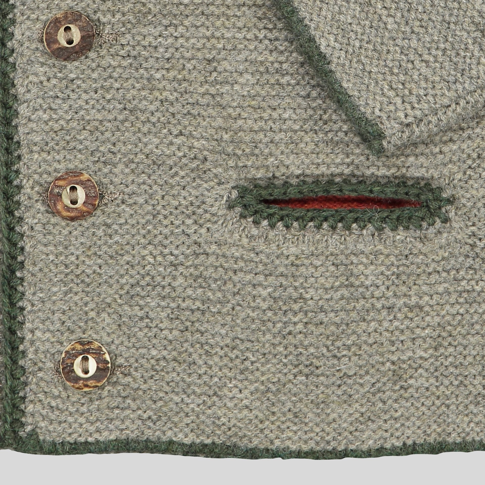 Kinder Kapuzenstrickjacke Linus flechte/loden/orange Bild 6
