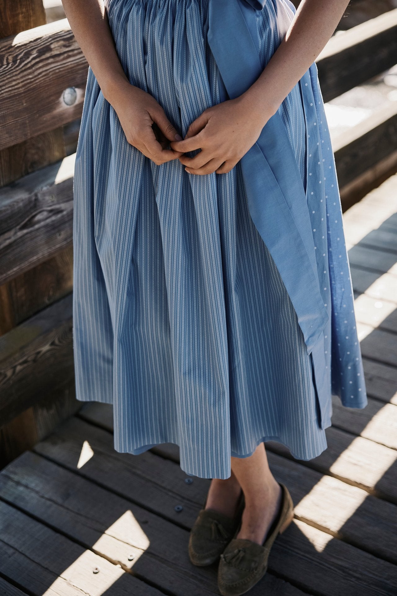 Dirndl Luise, stahlblau