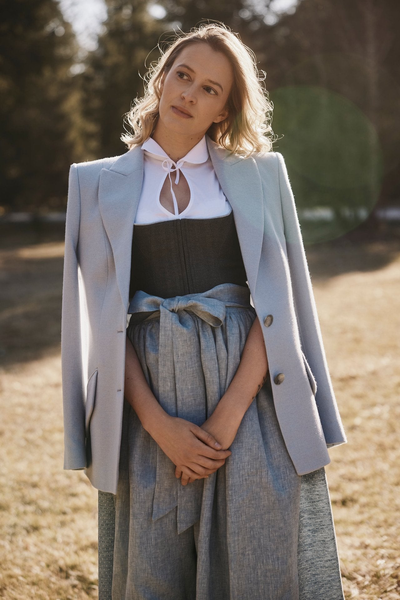 Dirndl Carlotta, grün/blau
