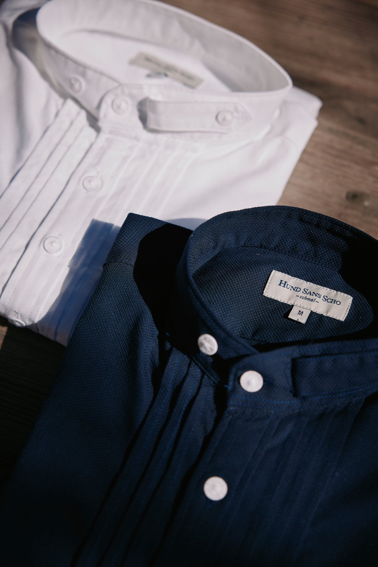 Hemd Piqué dunkelblau Slim Fit Bild 2