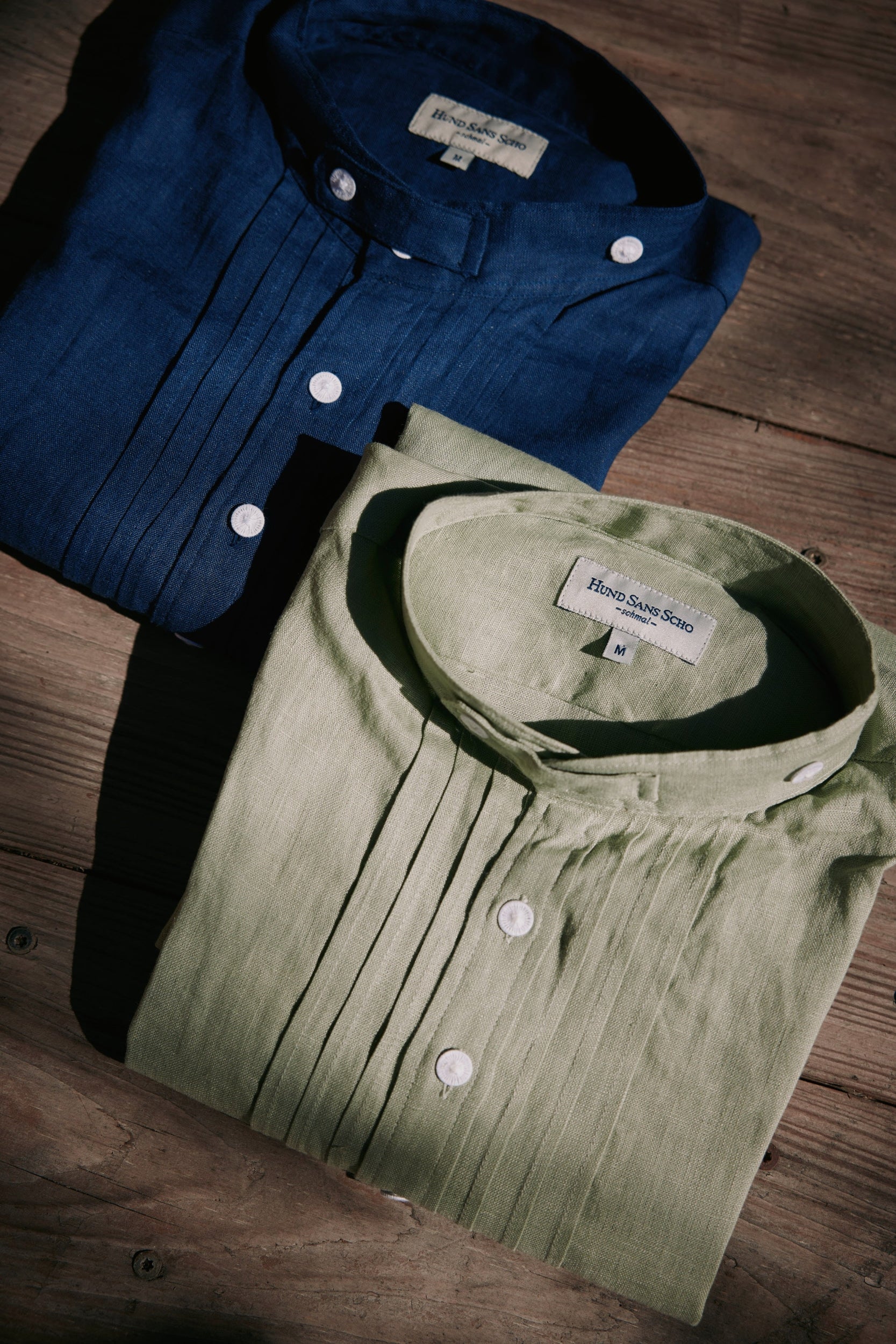 Leinenhemd lindgrün Slim Fit Bild 1
