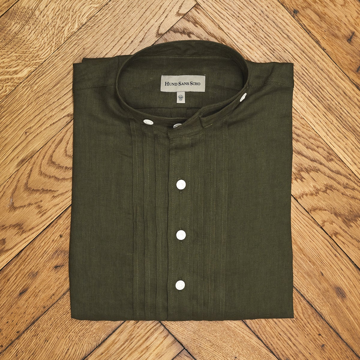 Leinenhemd oliv Slim Fit Bild 1