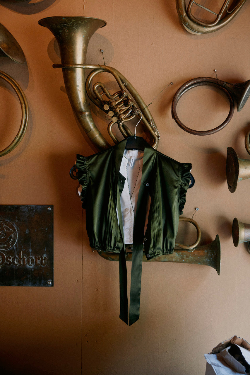 Dirndlbluse Tessa, tannengrün