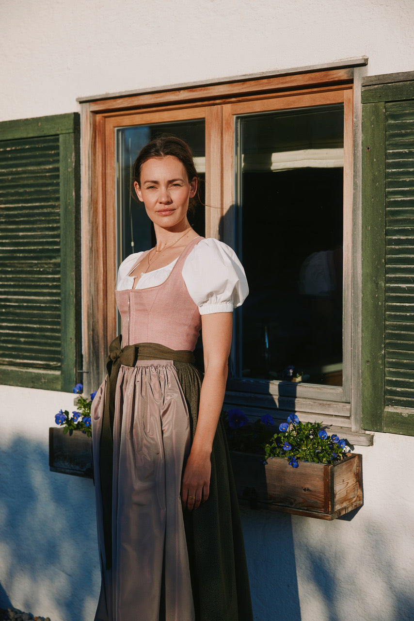 Dirndl Viola, rosa/oliv