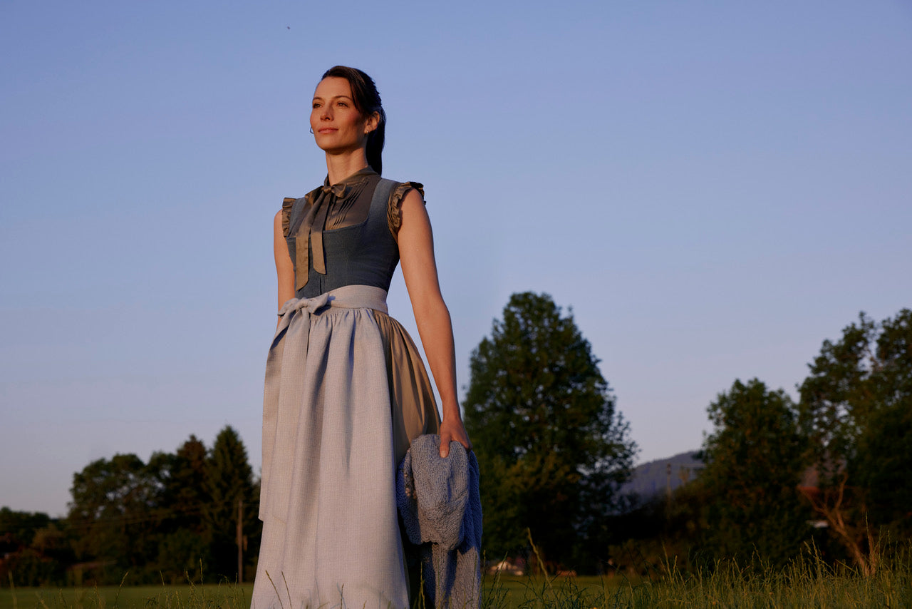 Cord-Dirndl Becci taubelblau/oliv Bild 4