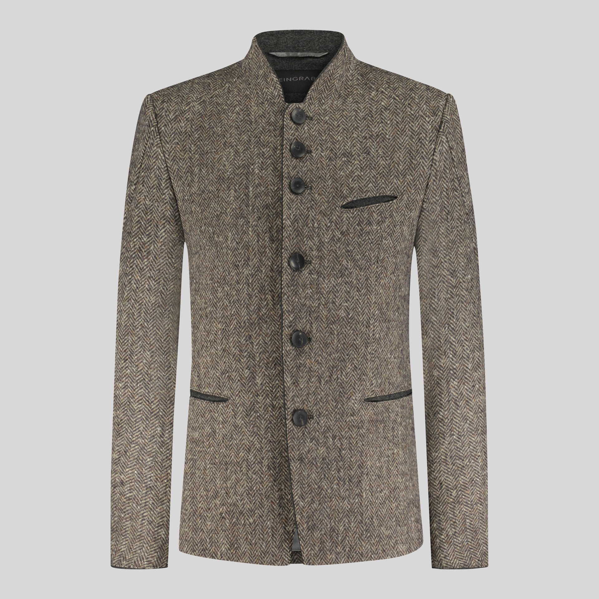 Janker Valentin, Fischgrat mokka/beige/grau