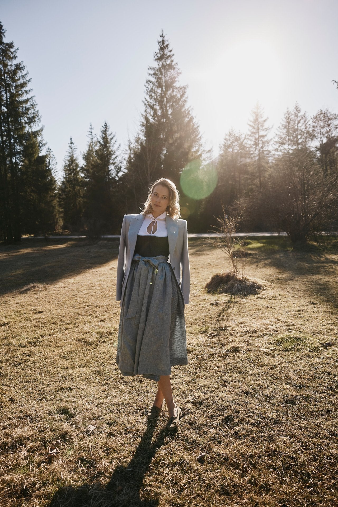 Dirndl Carlotta, grün/blau