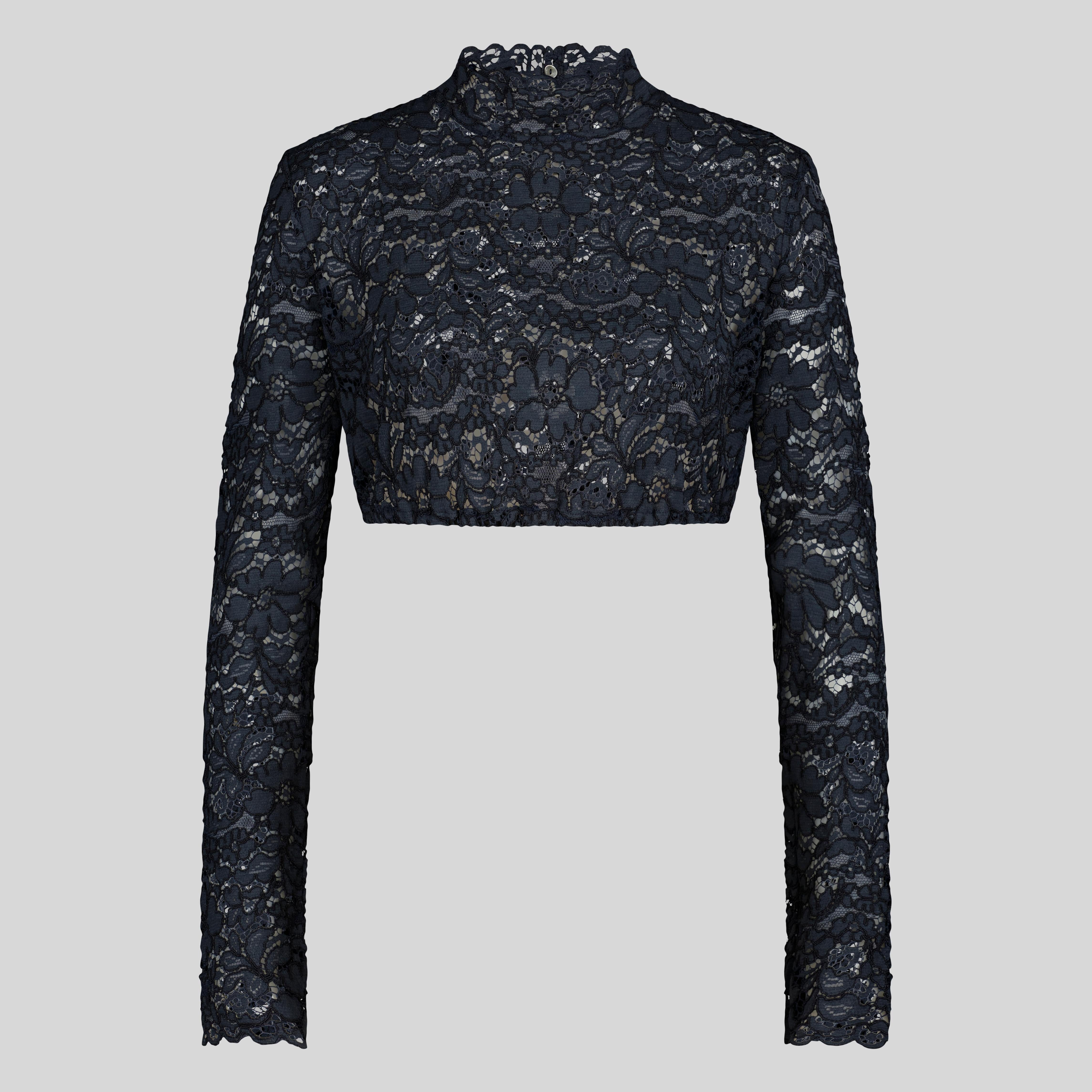 Dirndlbluse Tamara, dunkelblau