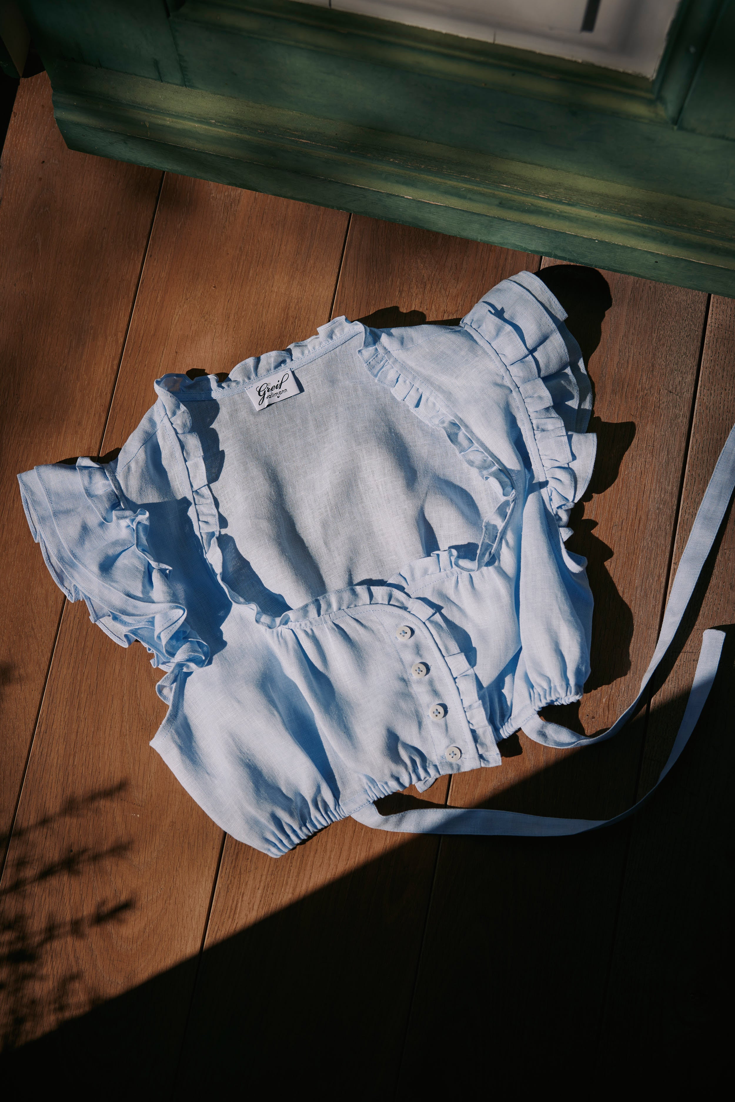 Dirndlbluse Tilda, hellblau