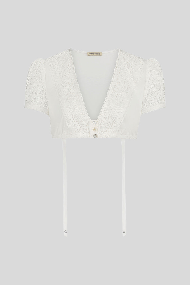 Dirndlbluse Lisbeth weiß  Bild 1