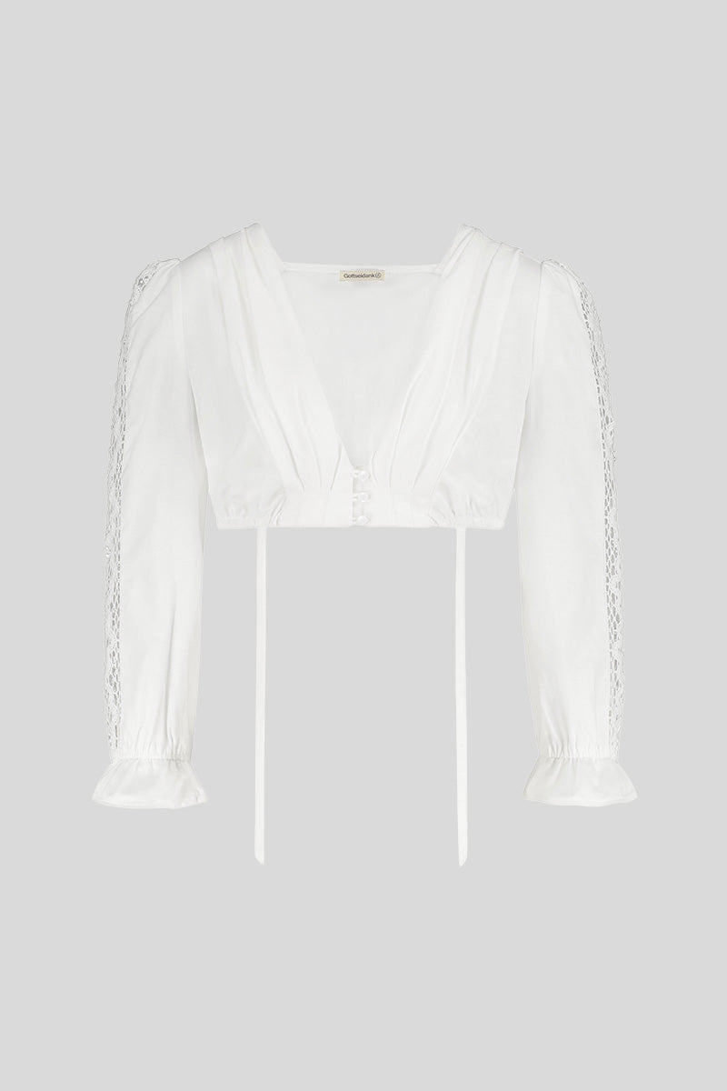 Dirndlbluse Simone weiß  Bild 1