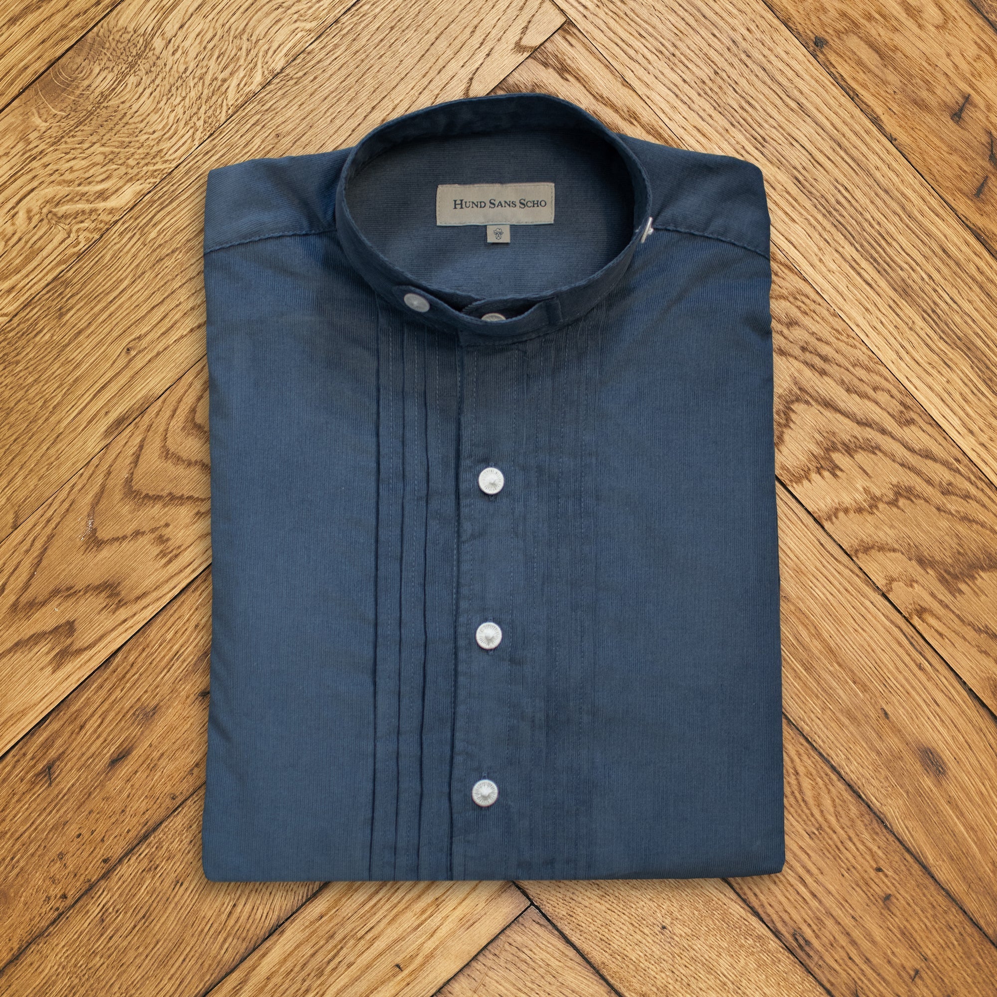 Cordhemd mittelblau Slim Fit  Bild 1