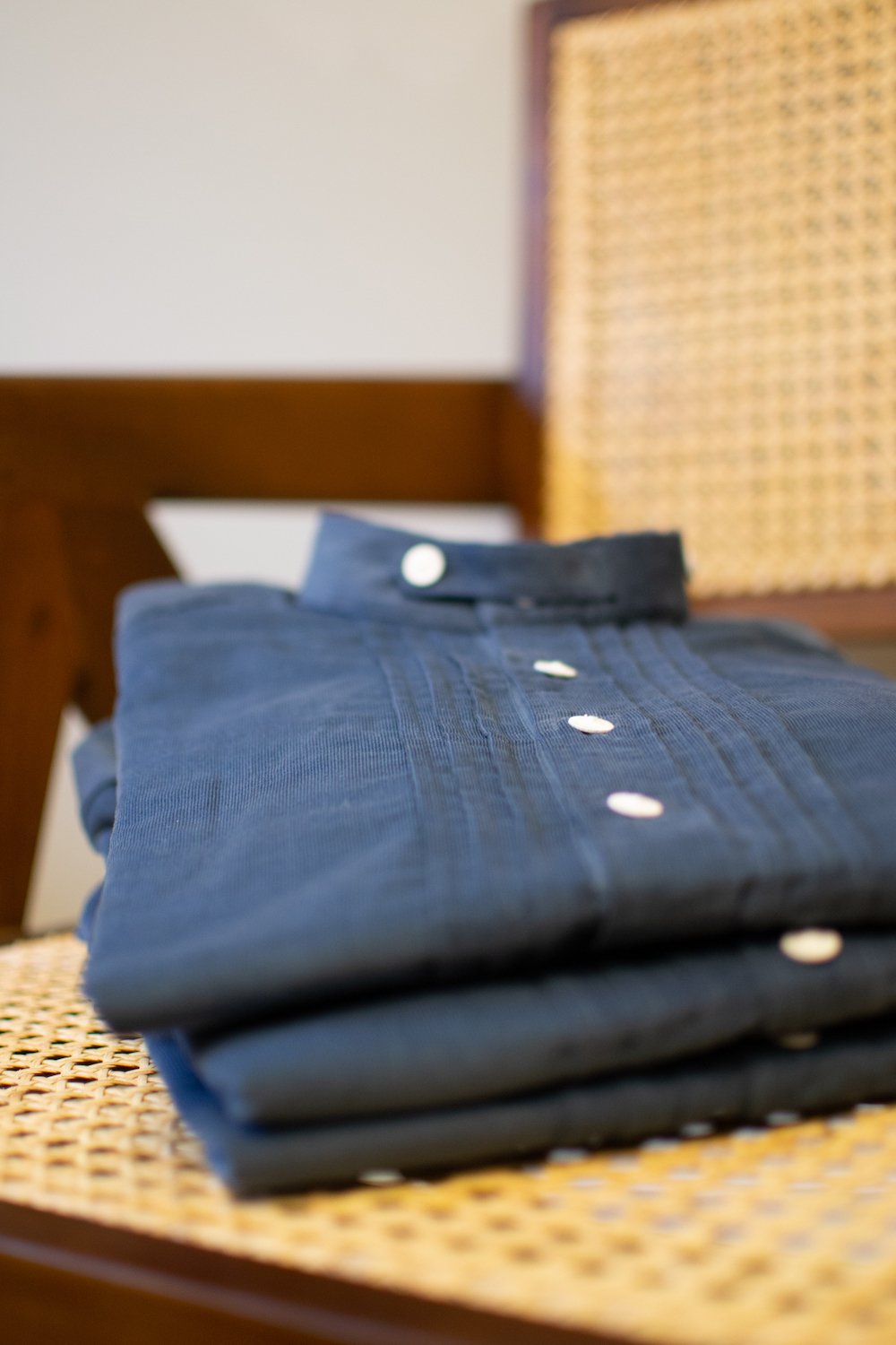 Cordhemd mittelblau Slim Fit  Bild 3