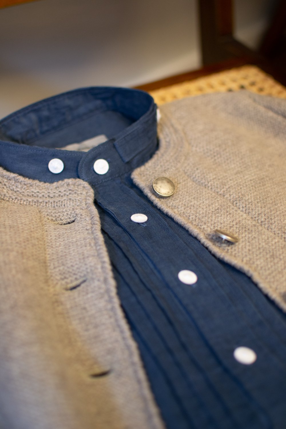 Cordhemd mittelblau Slim Fit  Bild 6