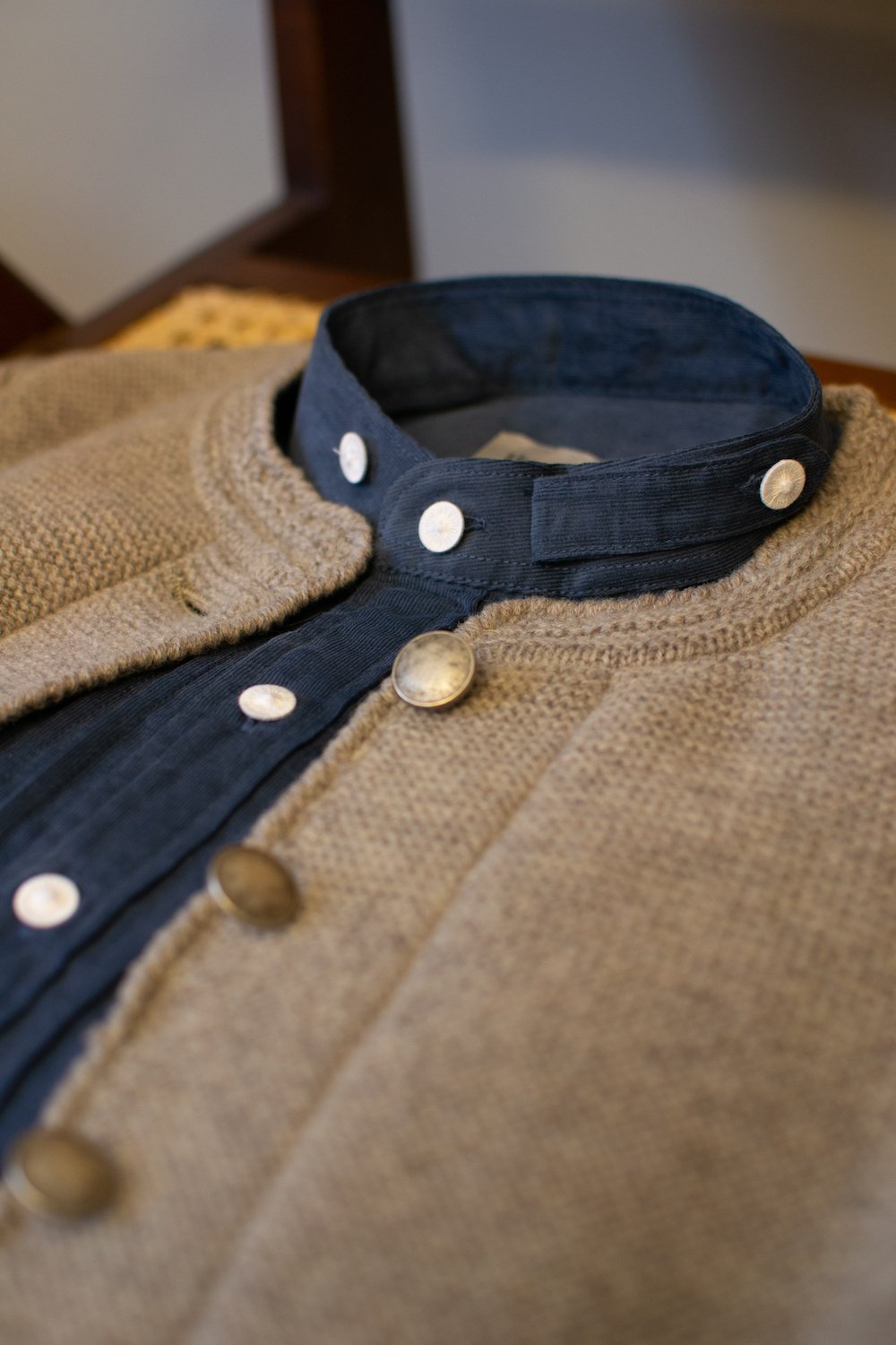 Cordhemd mittelblau Slim Fit  Bild 7