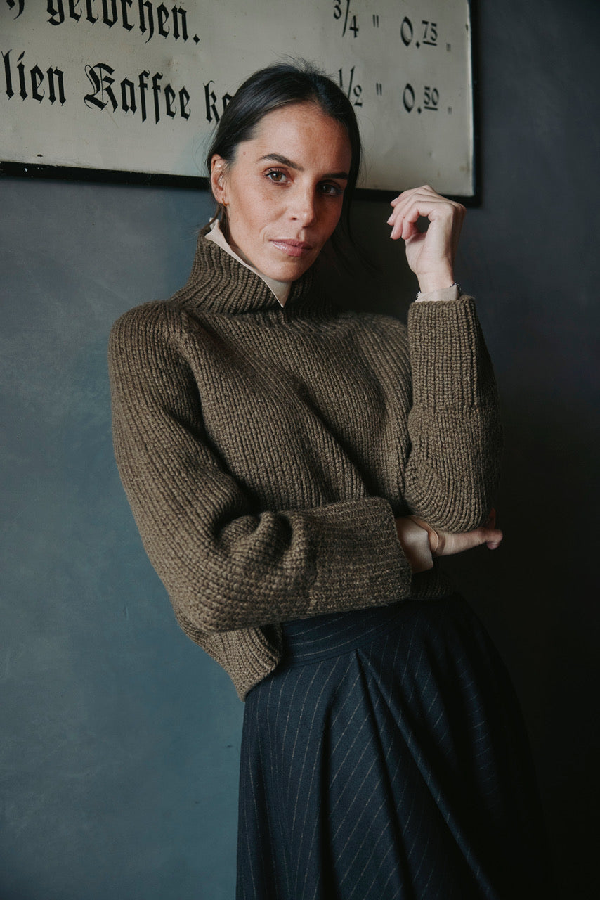 Rock Arntraud, dunkelbraun Nadelstreif