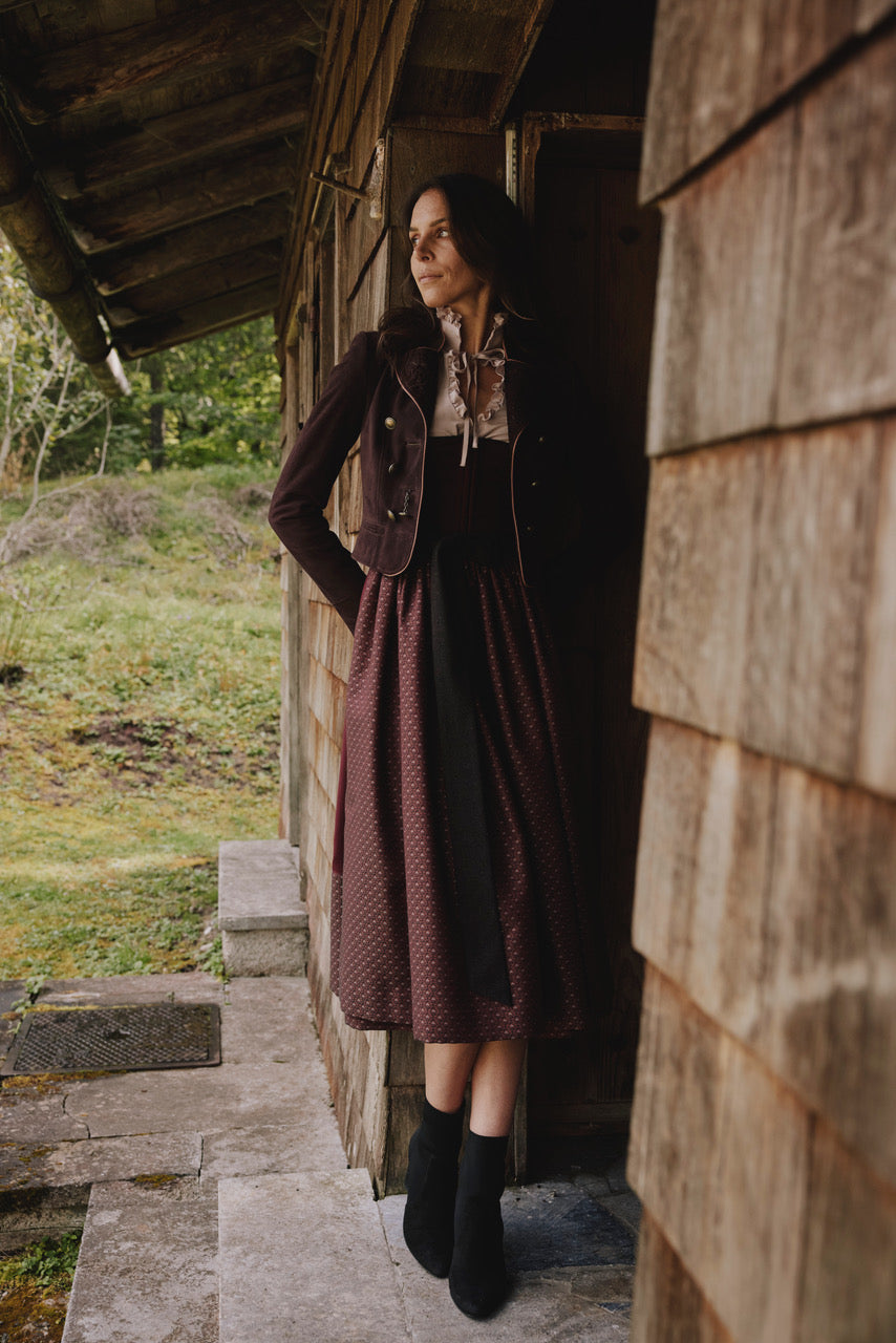 Dirndl Lydia, bordeaux