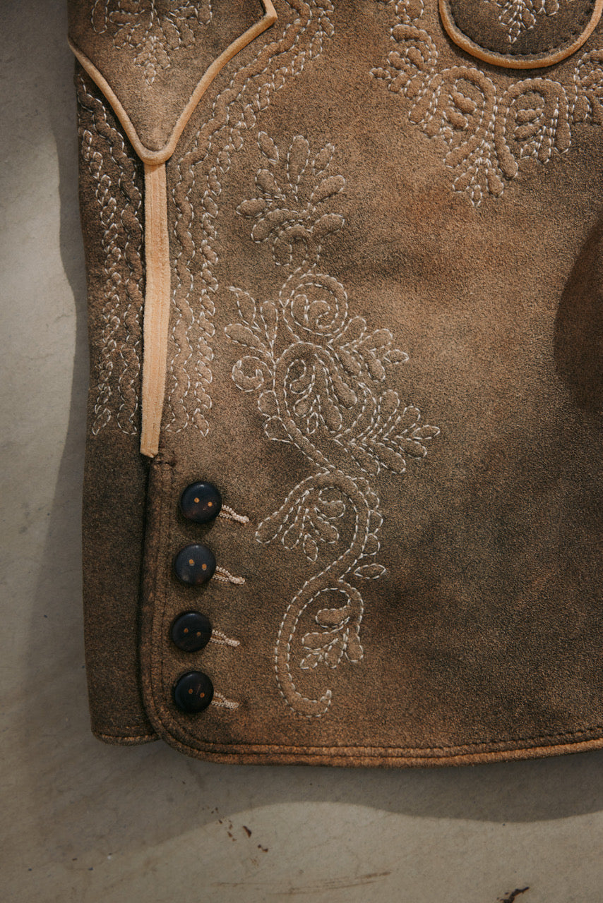 Hirschlederhose Modell Ludwig Karl August sand  Bild 3