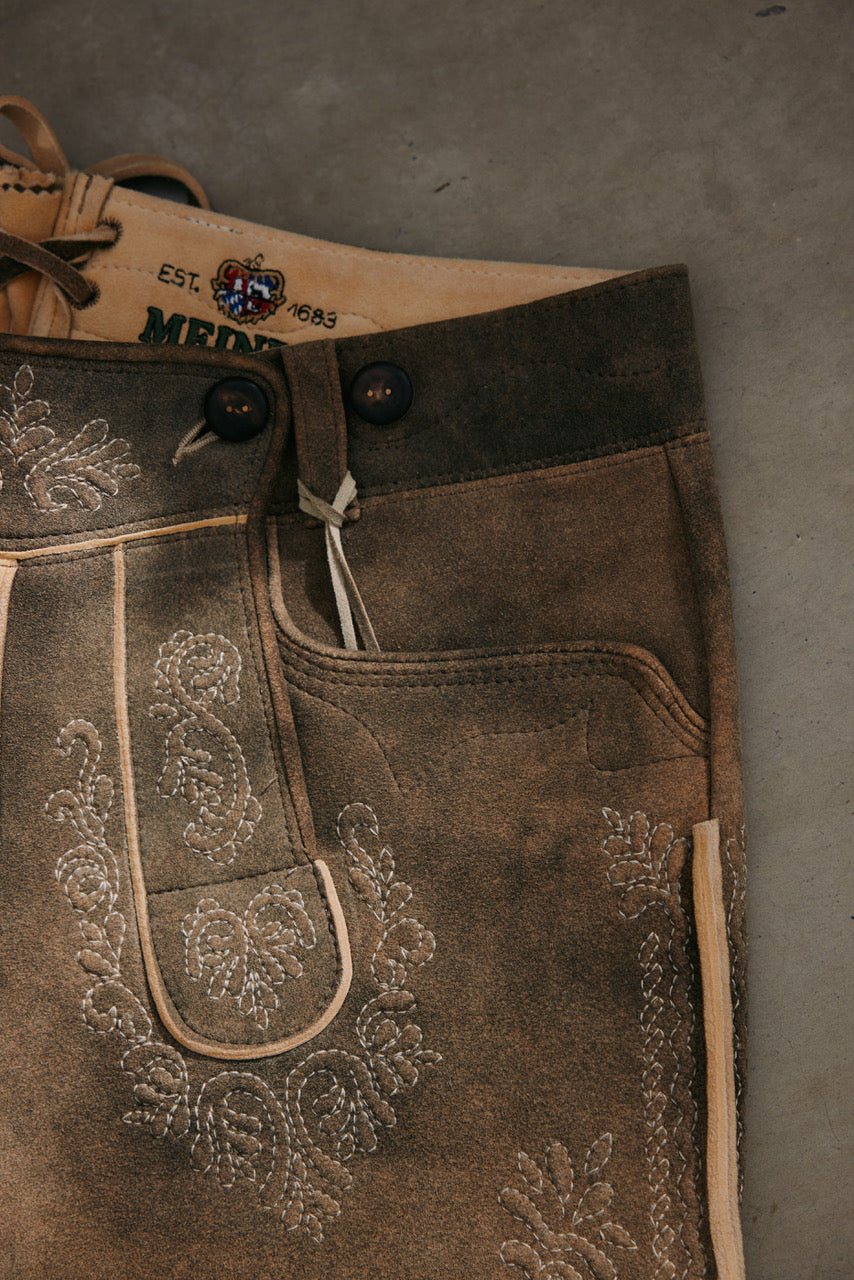Hirschlederhose Modell Ludwig Karl August sand  Bild 6