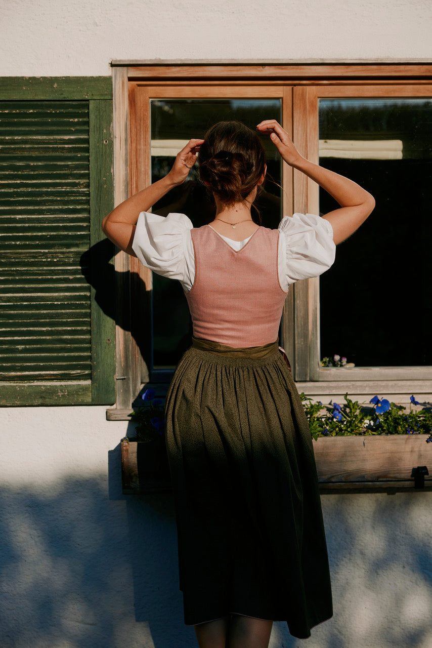 Dirndl Marie rosa/oliv  Bild 2