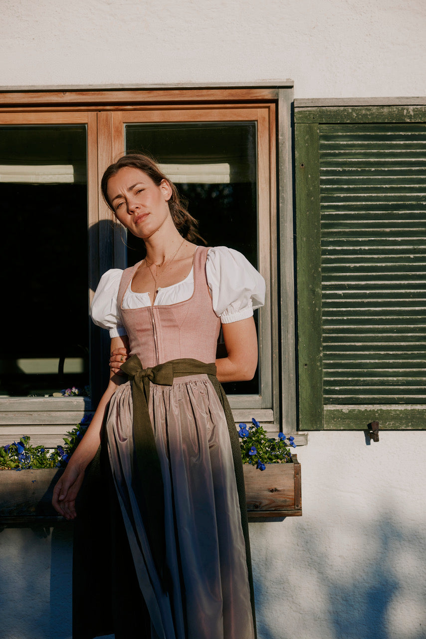 Dirndl Marie rosa/oliv  Bild 3