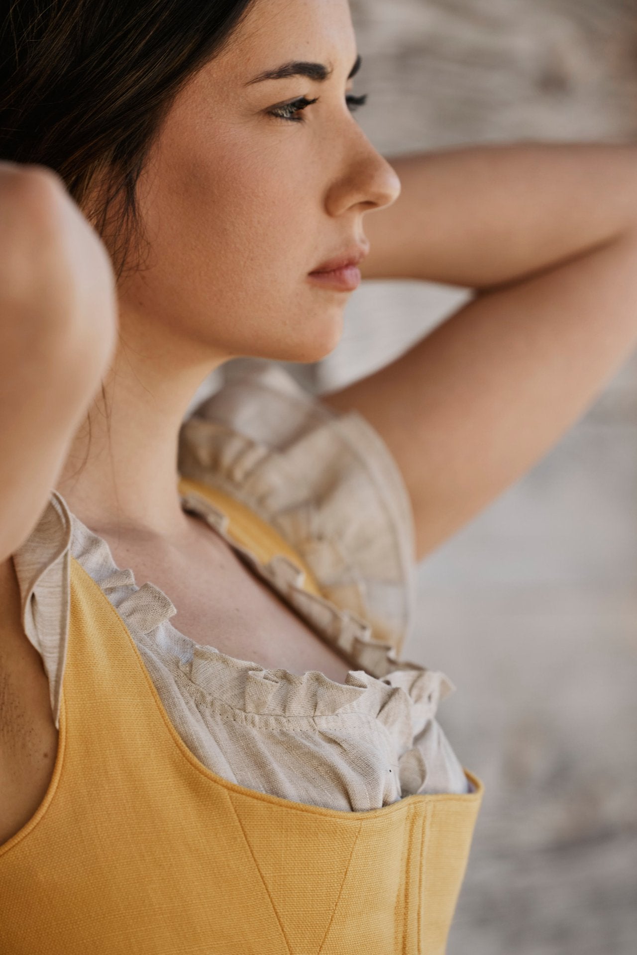 Dirndl Silja sonnengelb  Bild 3