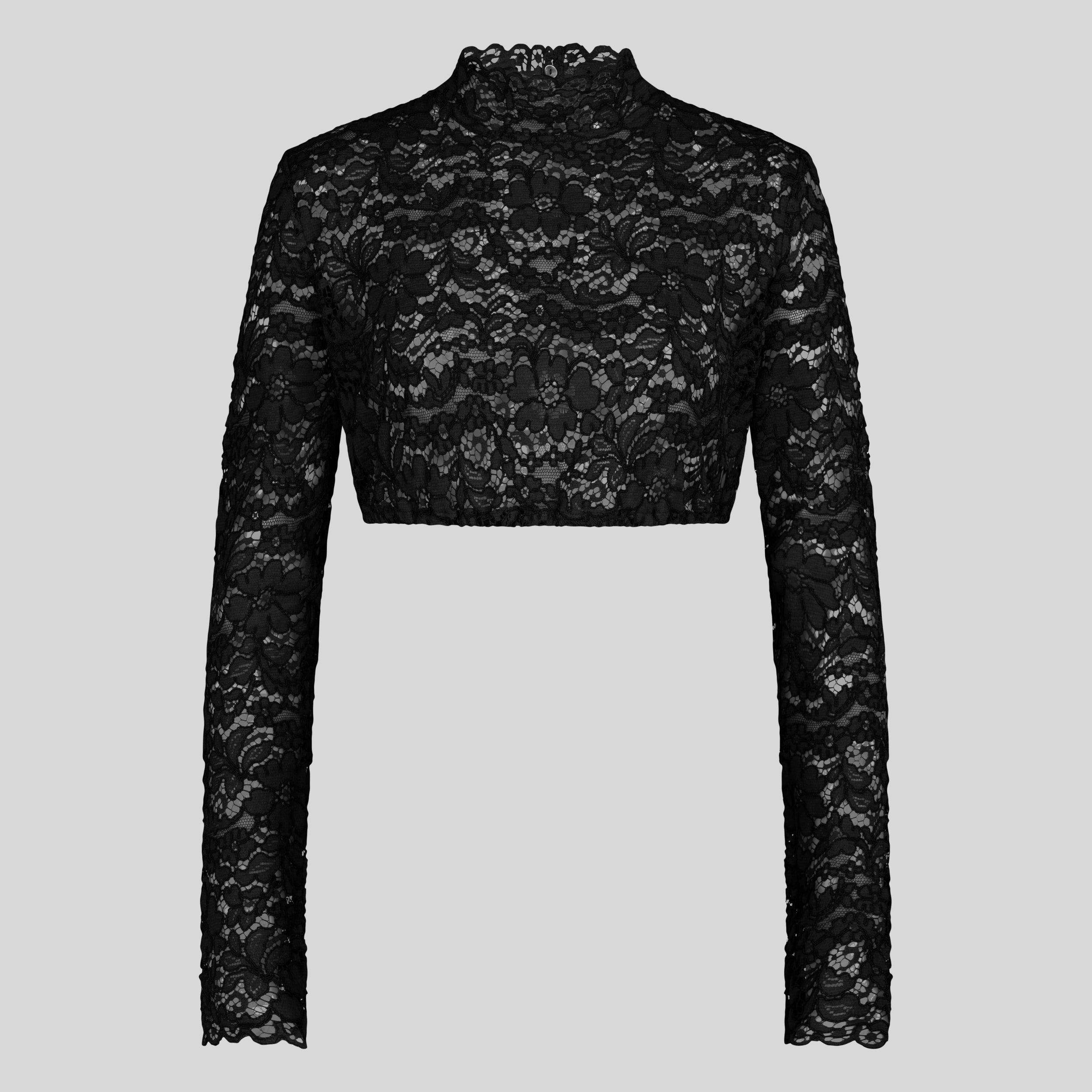 Dirndlbluse Tessa langarm schwarz  Bild 1